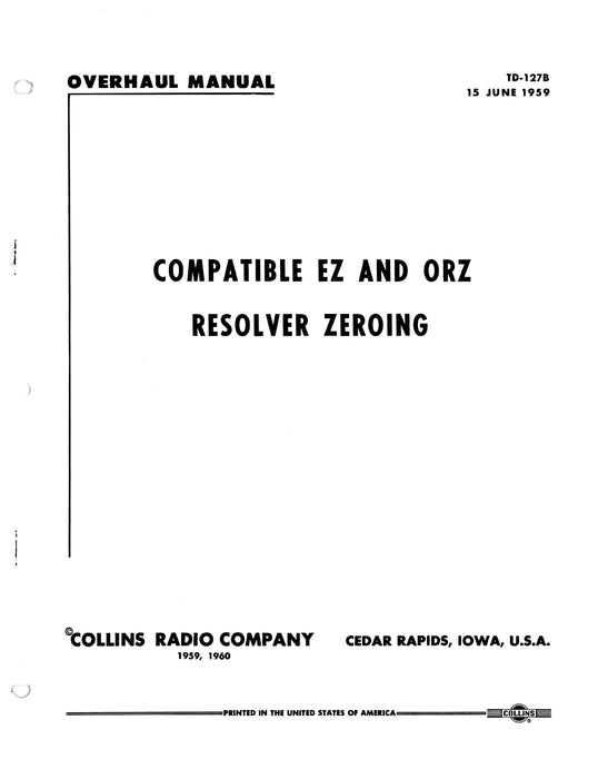 Collins 331H-1 1963 Overhaul Manual with Illustrated Parts (523-0756511-00111B)