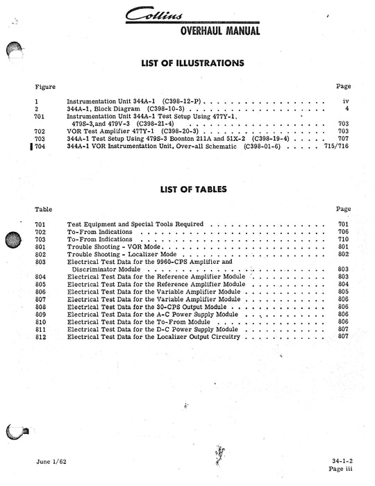 Collins 344A-1 Instrumentation Unit Overhaul Manual (520-5732003-101113)