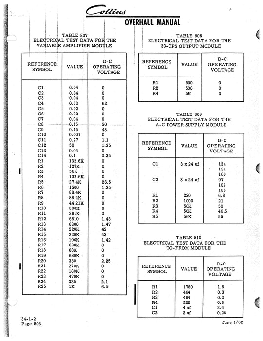 Collins 344A-1 Instrumentation Unit Overhaul Manual (520-5732003-101113)