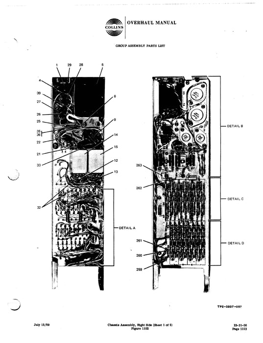 Collins 346B-3 Audio Control Center Overhaul Manual with Illustrated Parts List (523-0756882-401)