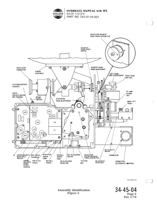 Collins 937R-1-2-3-4 Antennas 1970 Overhaul Manual (with Illustrated Parts List) (523-0762621-001112)