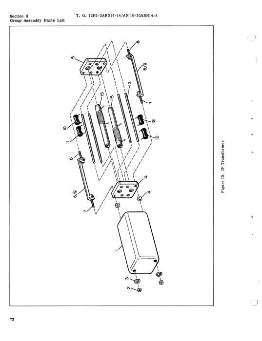 Collins AN-ARN-14B,C 1958 Illustrated Parts Breakdown (16-30ARN14-8)