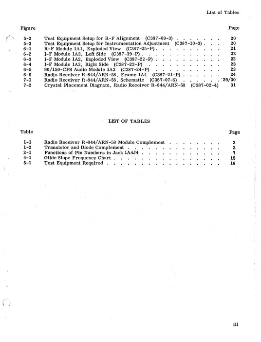 Collins R-844-ARN-58 1958 Preliminary Instruction Book (520-5862-00)