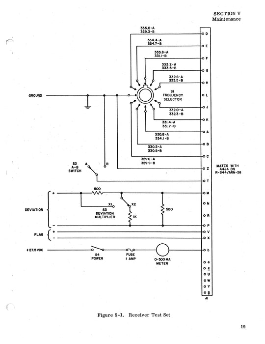 Collins R-844-ARN-58 1958 Preliminary Instruction Book (520-5862-00)