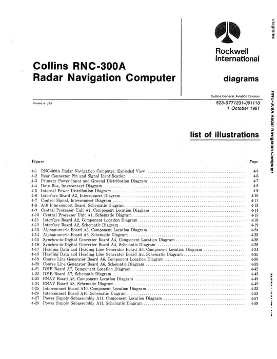 Collins RNC-300A 1981 Instruction Book (523-0771227-00111A)