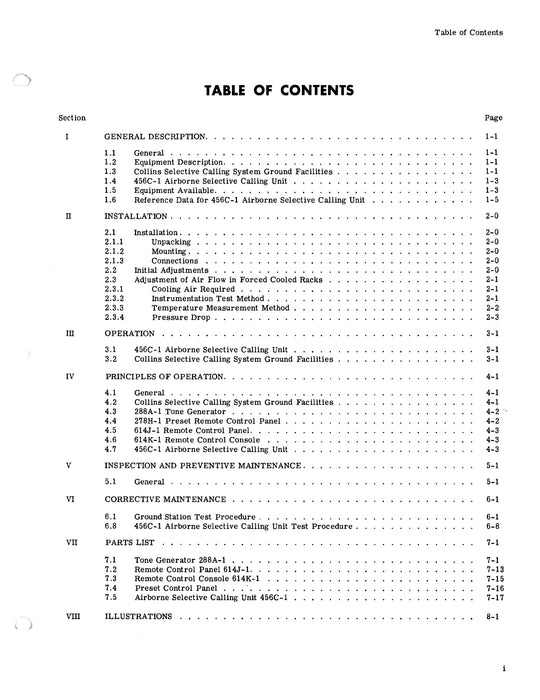 Collins Selective Calling System 1959 Instruction Book (520-5520000-202)