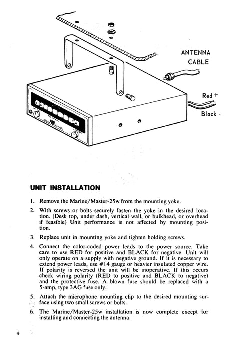 Genave Marine Master-25W & 25WA Maintenance Manual