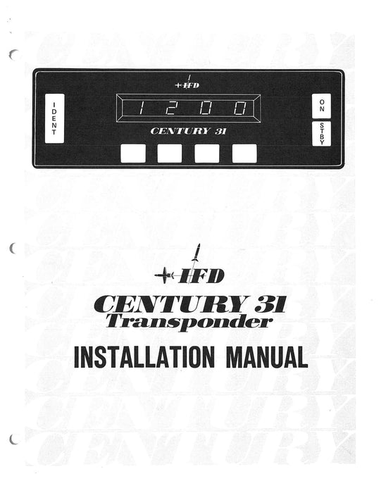 IFD Century 31 Transponder Installation Manual