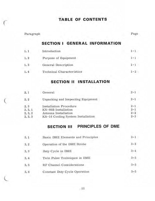 King KN-60B, C DME 1967 Maintenance/Installation Manual (006-5008-03)