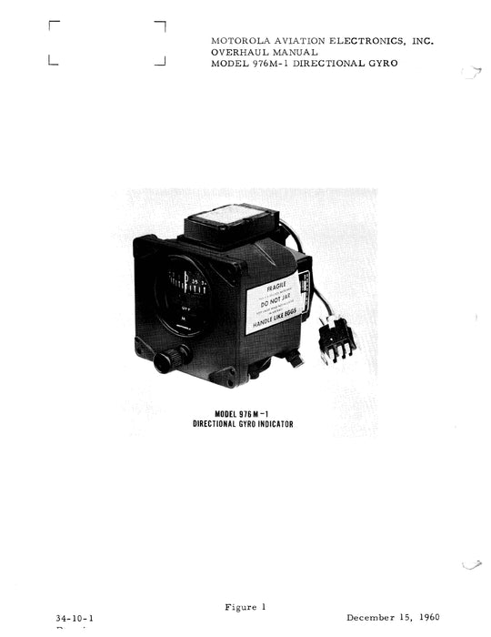 Motorola  976M-1 Attitude Gyro Indicator Overhaul Manual (TM-976M-34)