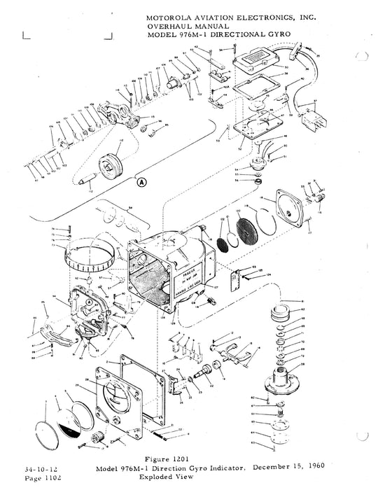 Motorola  976M-1 Attitude Gyro Indicator Overhaul Manual (TM-976M-34)