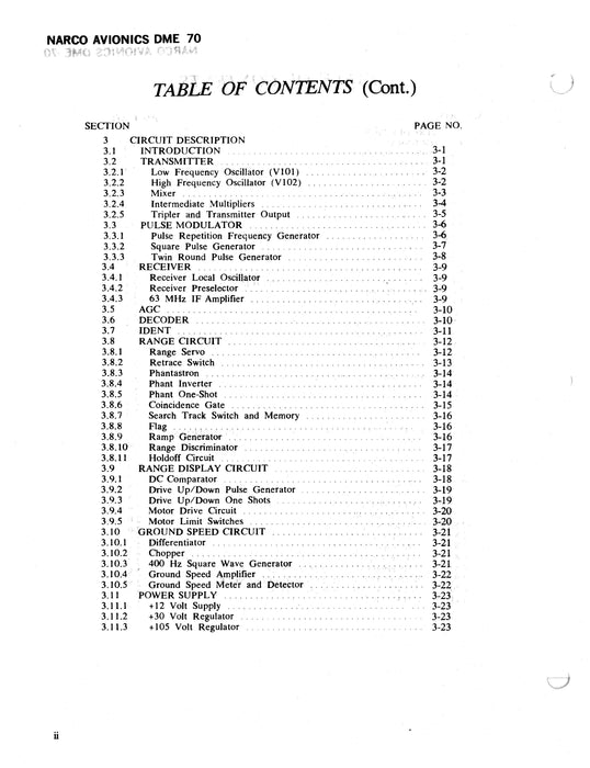 Narco DME 70 14-2V  Maintenance Manual (3311-600)