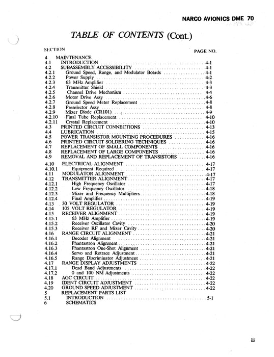 Narco DME 70 14-2V  Maintenance Manual (3311-600)