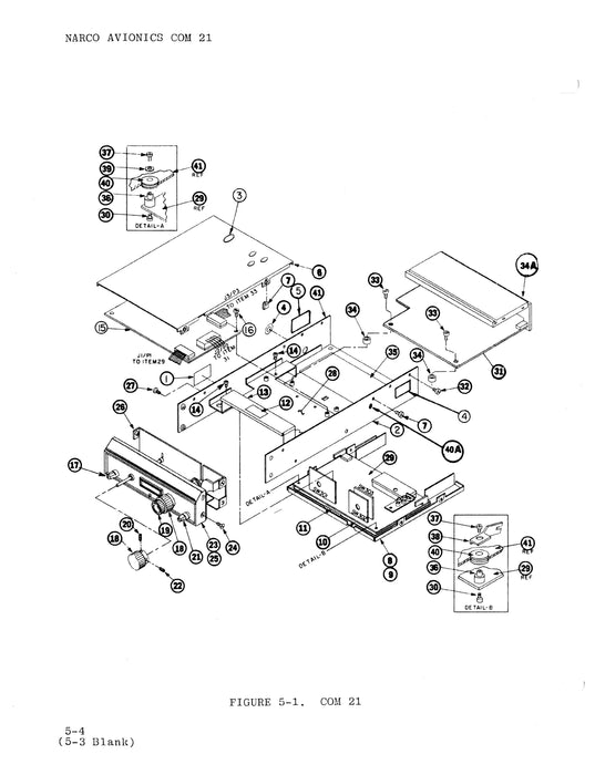 Narco COM 21 VHF Transceiver 1979 Maintenance Manual (03112-0600)