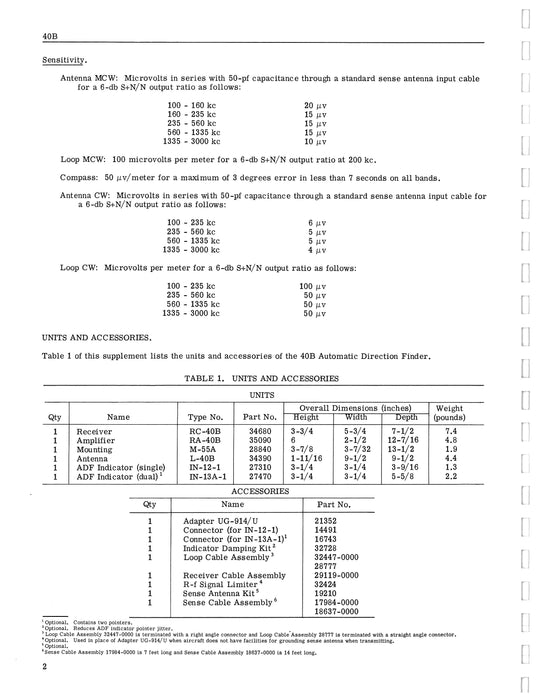 Aircraft Radio Corporation ARC 40B Auto. Direction Finder Instruction Book (AR40B-IN-C)