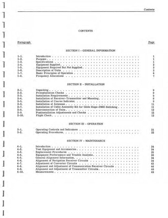 Aircraft Radio Corporation ARC 540A Communication Navigation Set Instruction Book (AR540A-IN-C)