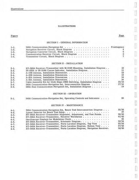 Aircraft Radio Corporation ARC 540A Communication Navigation Set Instruction Book (AR540A-IN-C)