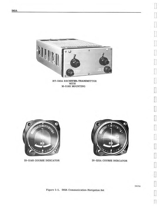 Aircraft Radio Corporation ARC 540A Communication Navigation Set Instruction Book (AR540A-IN-C)