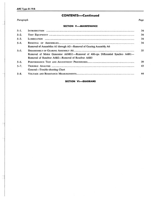 Aircraft Radio Corporation ARC B-19A RMI Converter 1961 Instruction Book (ARCIB-B19A-1)