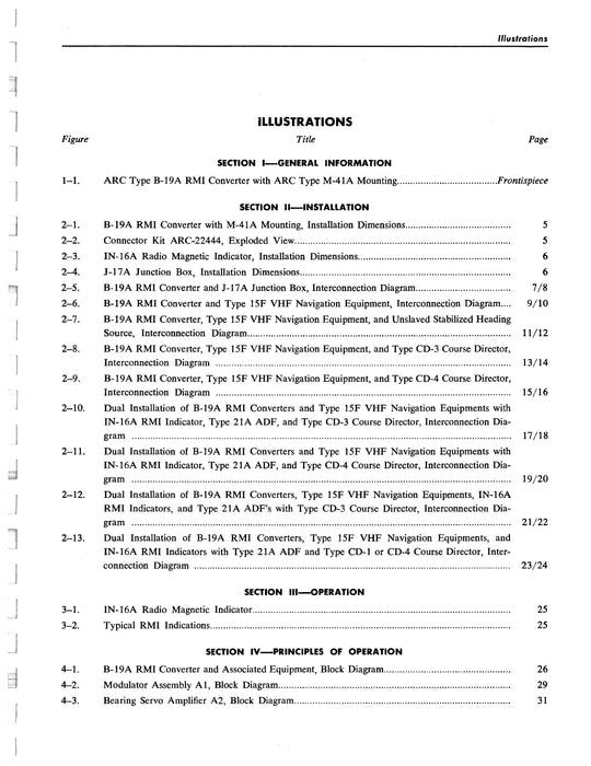 Aircraft Radio Corporation ARC B-19A RMI Converter 1961 Instruction Book (ARCIB-B19A-1)