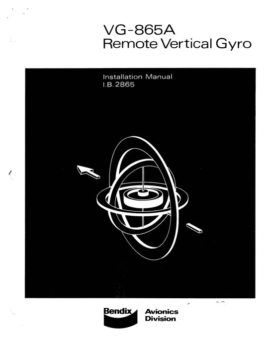 Bendix VG-865A Remote Vertical Gyro Installation Manual (I.B.2865)