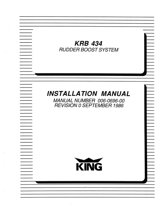 King KRB 434 Rudder Boost System Installation Manual (006-0696-00)