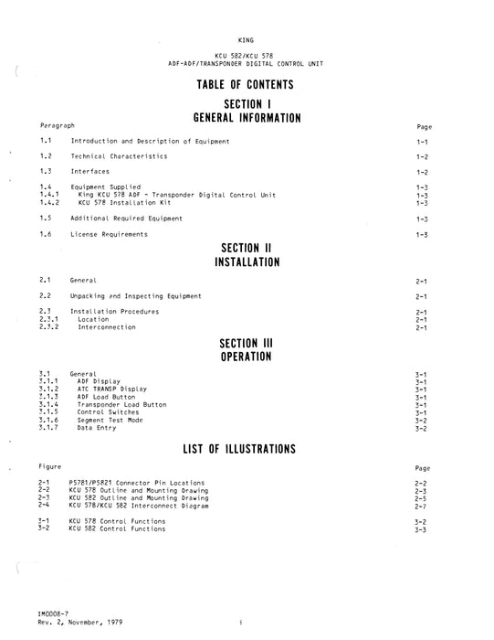 King KCU 582, KCU 578 Installation Manual (006-0106-02)