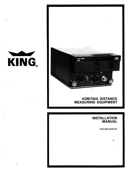 King KDM700A DME Installation Manual (KPN 006-0049-00)