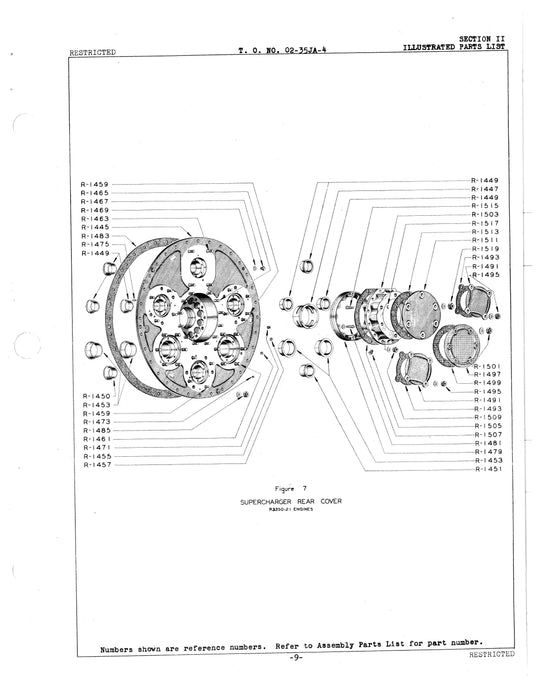 Wright Aeronautical R3350-13 and -21 Illustrated Parts Catalog (02-35JA-4)