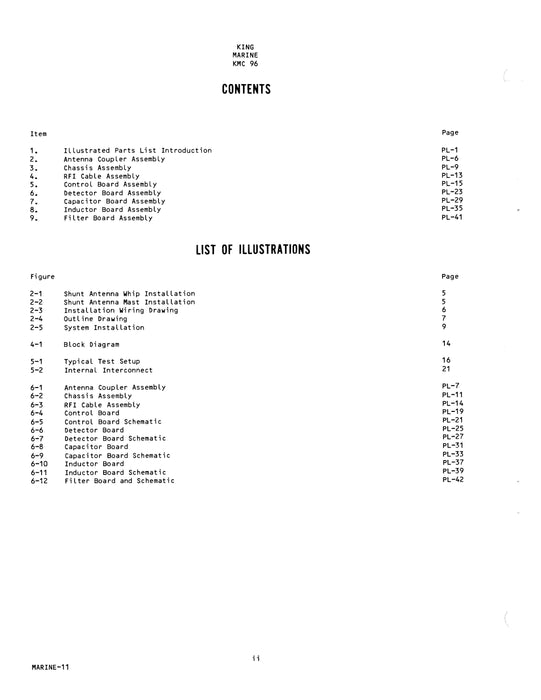 King KMC 96 Marine Antenna Coupler Installation-Maintenance Manual (006-5531-00)