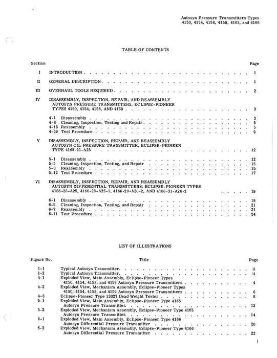 Eclipse-Pioneer Autosyn Pressure Transmitters Overhaul Instructions (01-17B)