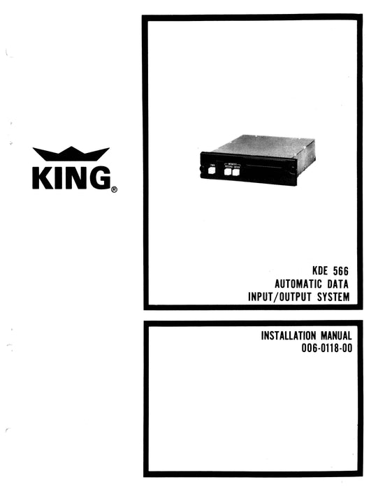 King KDE 566 Automatic Data Input-Output System Maintenance-Overhaul Manual (006-0118-00)