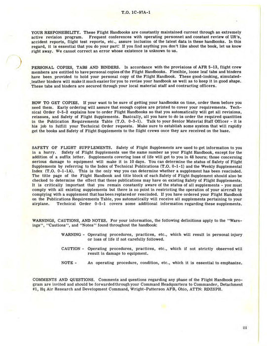 Boeing C-97A and C-97C Flight Manual (1C-97A-1)