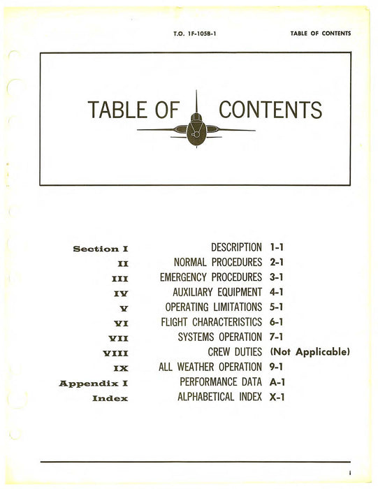 Republic Aviation F-105B USAF Flight Manual 1965 (1F-105B-1)