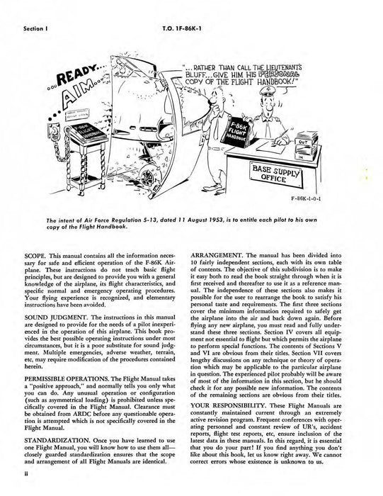 North American F-86K 1958 Flight Manual (1F-86K-1)