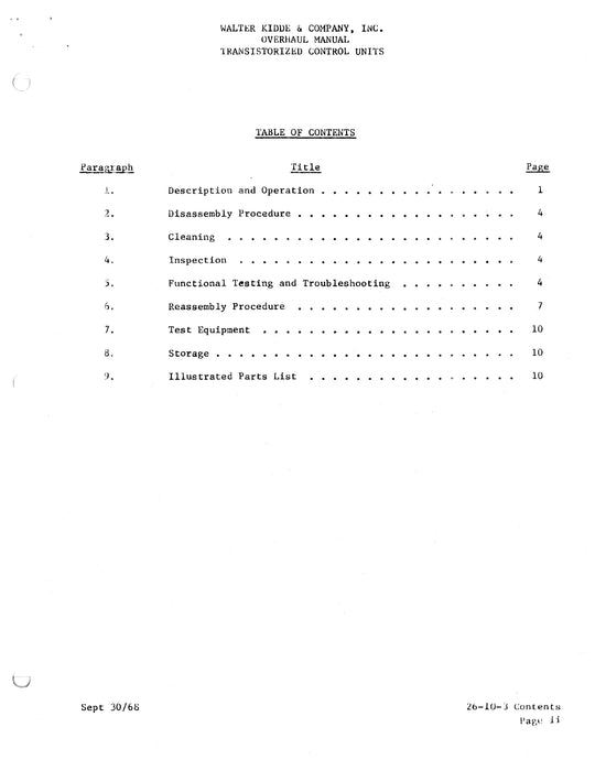 Kidde Fire Detection Unit Part No. 892809-0400, 0400-01 Overhaul Manual