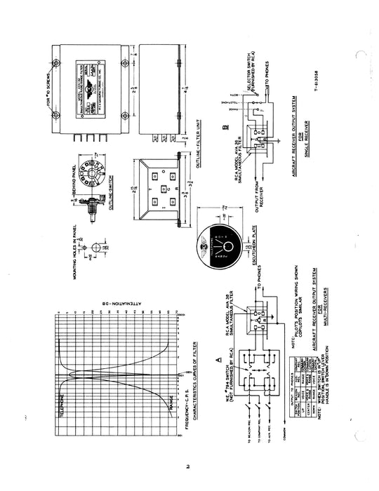 RCA AVA-38 Simultaneous Radio-Range Filter Instructions