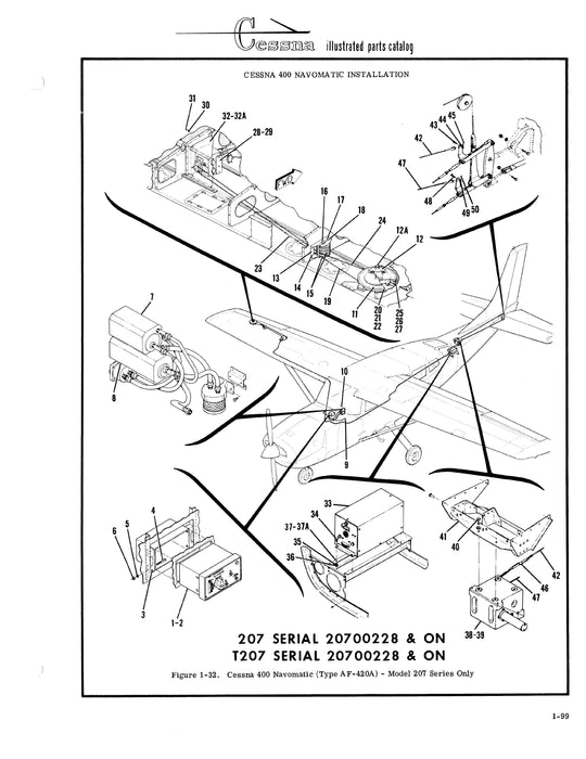 Cessna Avionic Installations Models 180/185/207 Series 1974-75 Service/ Parts Manual