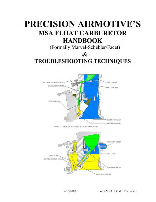 Marvel-Schebler/Precision MA3A, MA3PA,MA3SPA,MA4SPA 1993 Service Manual & Troubleshooting (FSM-OH1)