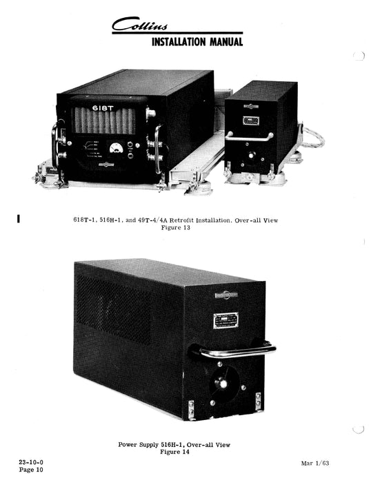 Collins Airborne SSB Transceivers 618T-1, 618T-2, 618T-3 Installation Manual 520-5970006-201116