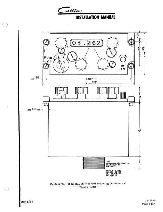 Collins Airborne SSB Transceivers 618T-1, 618T-2, 618T-3 Installation Manual 520-5970006-201116