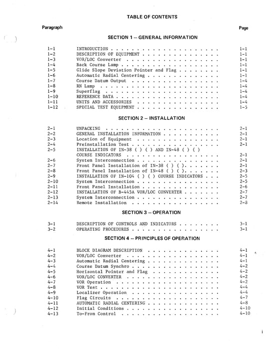 Cessna 300, 400, 1000 Series Course Indicators Service/Parts Manual