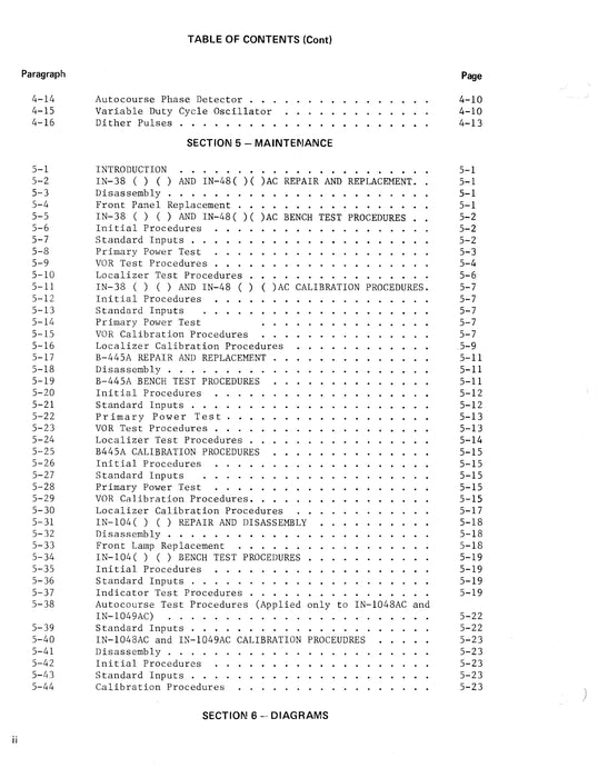 Cessna 300, 400, 1000 Series Course Indicators Service/Parts Manual