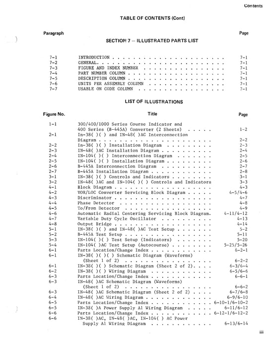 Cessna 300, 400, 1000 Series Course Indicators Service/Parts Manual