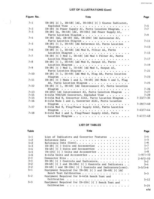 Cessna 300, 400, 1000 Series Course Indicators Service/Parts Manual