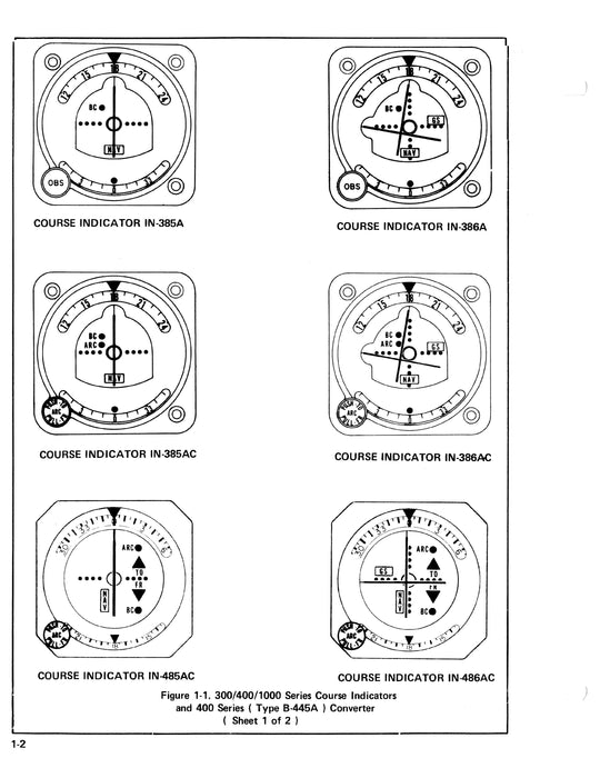 Cessna 300, 400, 1000 Series Course Indicators Service/Parts Manual