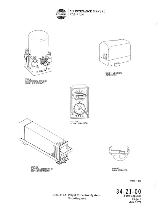 Collins FDS-112A Flight Director System Maintenance Manual with Installation Data 523-0763801-101114