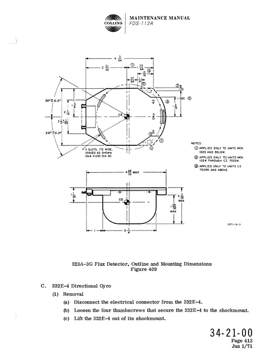 Collins FDS-112A Flight Director System Maintenance Manual with Installation Data 523-0763801-101114