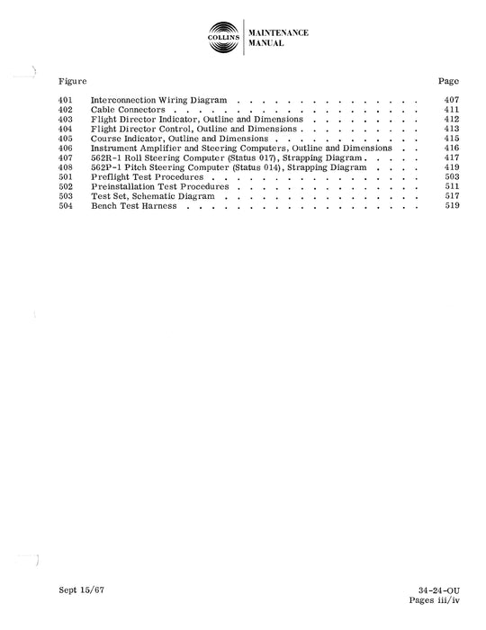 Collins FD-109B Integrated Flight System Maintenance Manual With Installation Data 523-0759658-001114