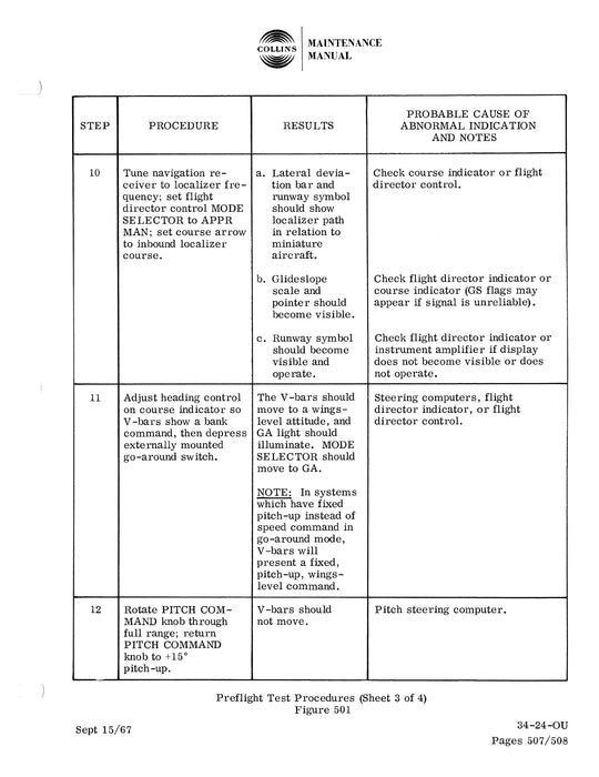 Collins FD-109B Integrated Flight System Maintenance Manual With Installation Data 523-0759658-001114